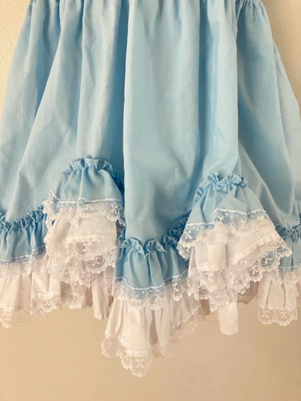 Lid'l Dolly's Girls 6x Southern Belle Light Blue Lace-Trim Dress - Picture 4 of 8